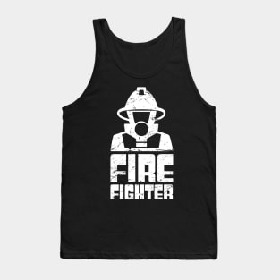 Distressed Firefighter Design Tank Top